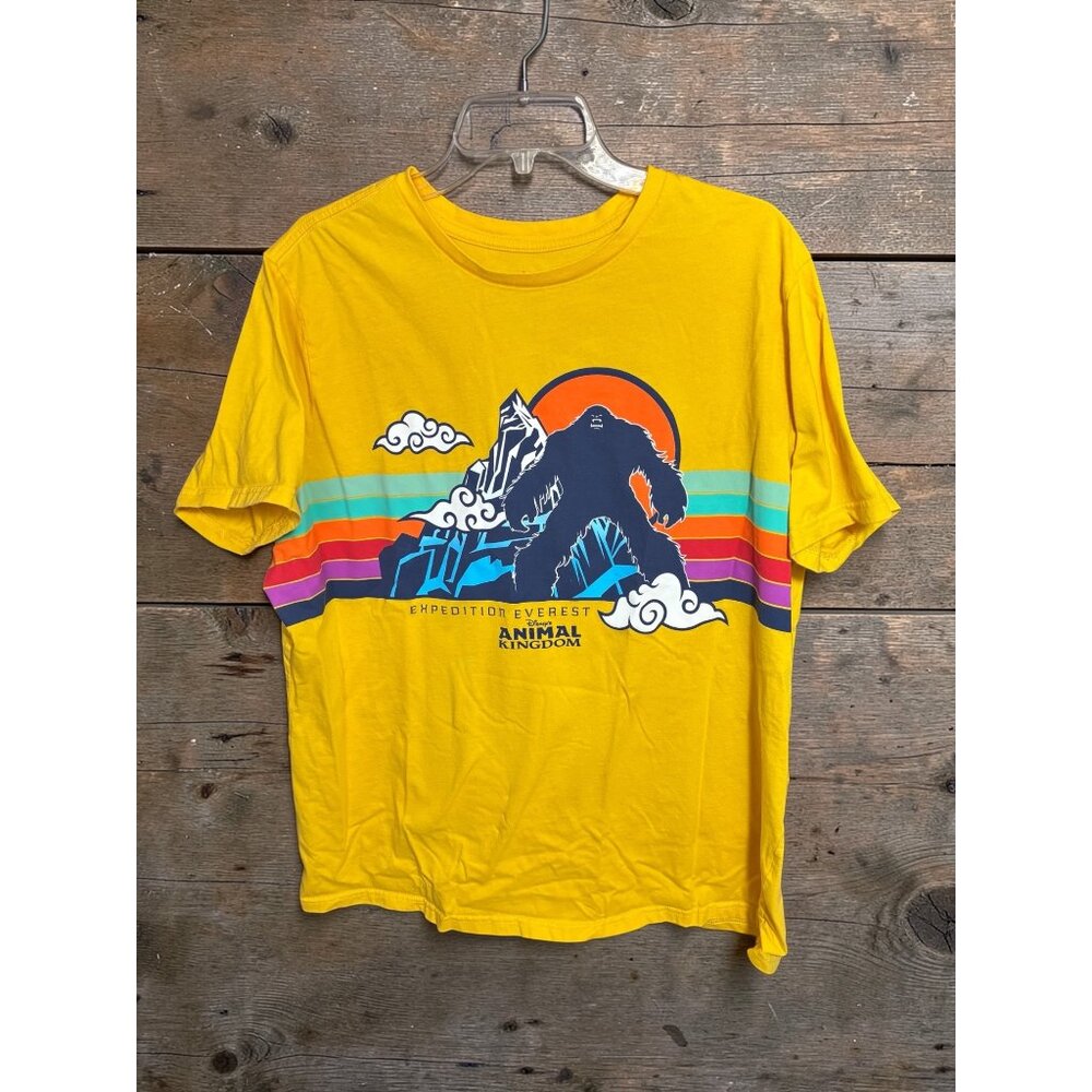 Disney Expedition Everest Animal Kingdom Yeti Graphic Yellow T-Shirt XL